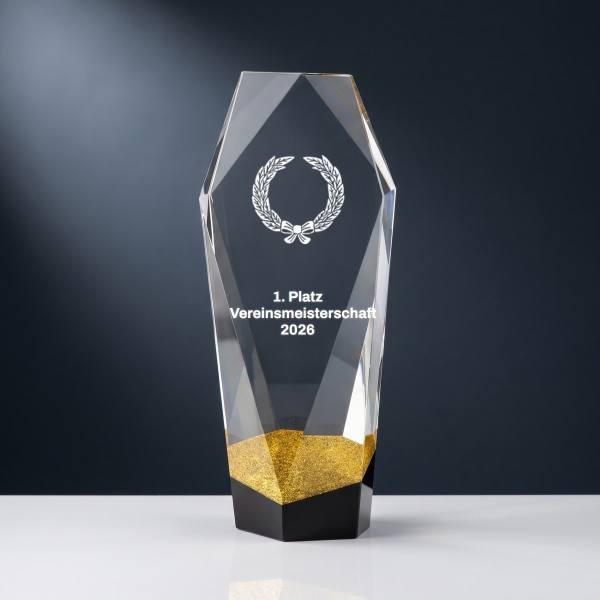 Kristallpokal W690 mit Lasergravur