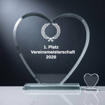 Glasherz W610 mit Lasergravur