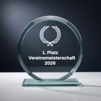 Glaspokal W651 mit Lasergravur
