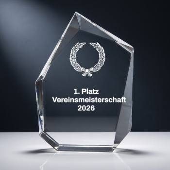 Kristallpokal W671 mit Lasergravur