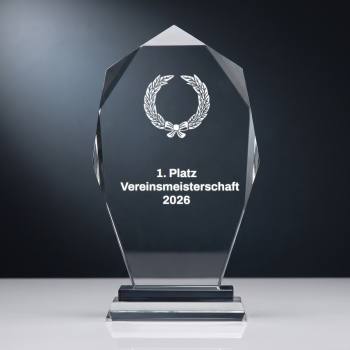 Glaspokal W691 mit Lasergravur