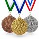 Laufsport Medaillen 50 mm ME004 in Gold, Silber und Bronze mit Band