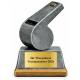Schiedsrichter Pokal Figur Pfeife 100 mm mit Gravurschild ST-37129