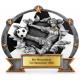 Frauen Fußball Pokal Plakette Fußballerin 171 x 206 mm mit Gravurschild ST-37631