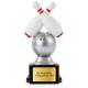 Bowling Pokal Figur Pins mit Kugel 160 mm mit Gravurschild ST-39111