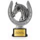 Reitsport Pokal Figur Pferdekopf im Hufeisen 160 mm mit Gravurschild ST-39135