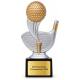 Golf Pokal Figur Golfball mit Driver 160 mm mit Gravurschild ST-39183