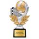 Handball Pokal Figur Hand mit Ball vor Tor 160 mm mit Gravurschild ST-39186