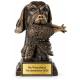 Jagd Pokal Figur Jagdhund mit Fasan 210 mm mit Gravurschild ST-39328