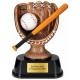 Baseball Pokal Figur Handschuh mit Schläger 160 mm mit Gravurschild ST-39684