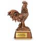 Geflügel Pokal Figur Hahn 220 mm mit Gravurschild ST-39707