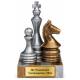 Schach Pokal Figur König, Bauer und Springer 150 mm mit Gravurschild ST-39731