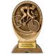 Radsport Pokal Figur Radfahrer im Reifenrahmen 170 mm mit Gravurschild ST-39735