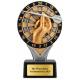 Dart Pokal Figur Hand mit Pfeil vor Dartscheibe 130 mm mit Gravurschild ST-39759