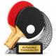 Tischtennis Pokal Figur Schläger mit Ball und Netz 155 mm mit Gravurschild ST-39766