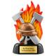 Feuerwehr Pokal Figur Helm Äxte Flammen 134 mm mit Gravurschild ST-39777