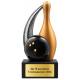 Bowling Pokal Figur Pin mit Kugel 114 mm mit Gravurschild ST-39796