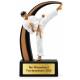 Karate Pokal Figur High Kick vor Bogen 120 mm mit Gravurschild ST-39806