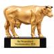 Kuh Pokal Figur Kuh gold 102 mm mit Gravurschild ST-39825