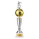 Fußball Trophäe Gold-Silber mit Spielerfigur 310, 340 oder 370 mm mit Gravurschild