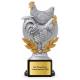 Geflügel Pokal Figur Huhn und Hahn 160, 180 oder 200 mm mit Gravurschild