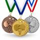 Tischtennis Medaille 50mm ST-9317 in Gold, Silber und Bronze